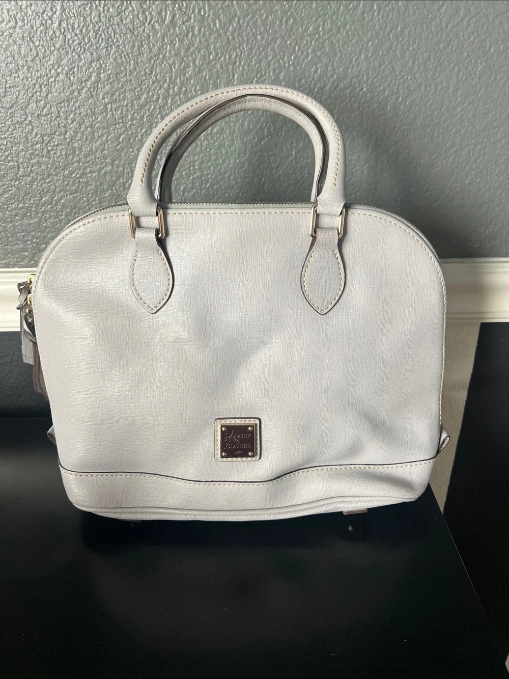 Dooney & Bourke Light Gray Dome Satchel
